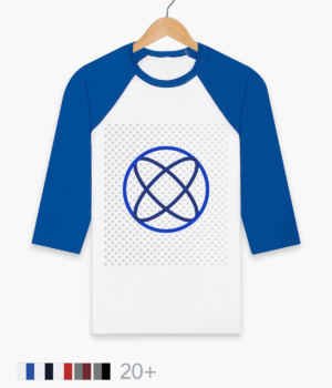 Unisex 3/4 Sleeve Crew Neck Baseball Tee